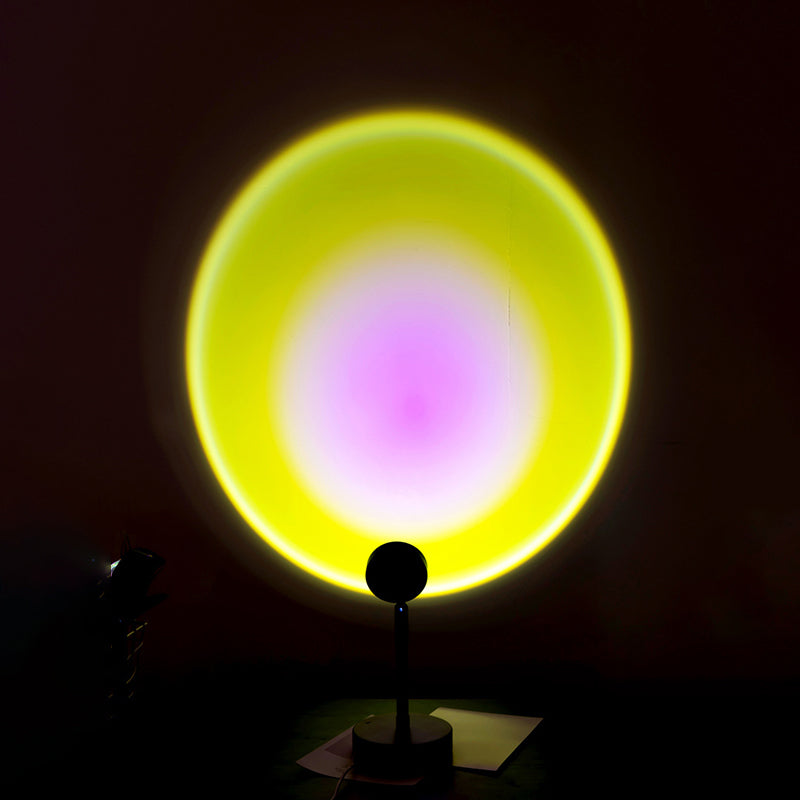 Vivolux | Aluminium Sunset Glow USB Plug Tafelverlichting Hedendaagse LED Spotlicht in Zwart voor Slaapkamer