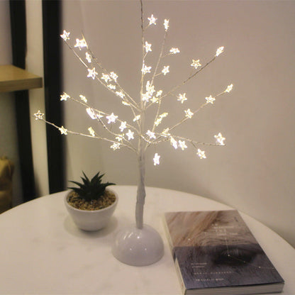 Vivolux | Zweige Schlafzimmer Batterie Tischlampe Kunststoff Kunst Dekor LED Nachttischlampe für Kinder Schlafzimmer