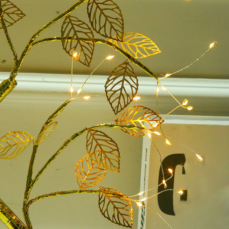 Vivolux | Stijlvolle Boom USB Nachtkast Lamp Metallic Woonkamer LED Tafelverlichting in Goud
