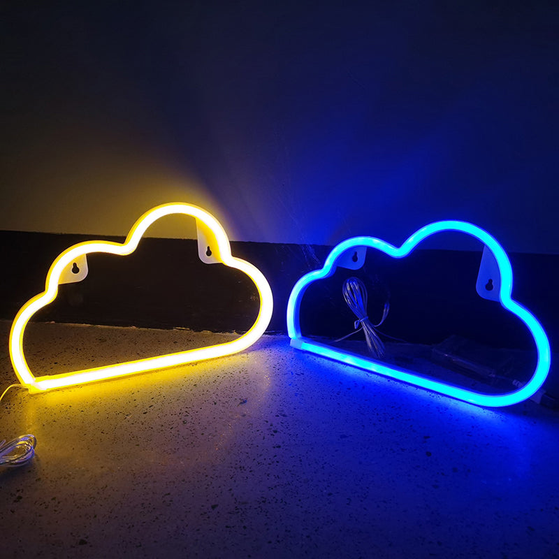 Vivolux | Plastik Wolkenförmige Batterie Wandlampe Weiße LED Nachtbeleuchtung Ideen für Kinder Schlafzimmer