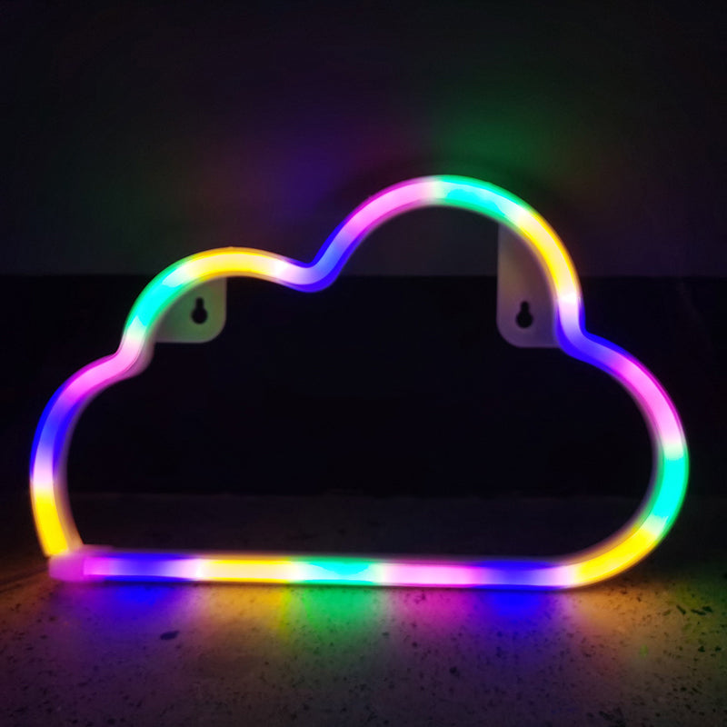 Vivolux | Plastik Wolkenförmige Batterie Wandlampe Weiße LED Nachtbeleuchtung Ideen für Kinder Schlafzimmer