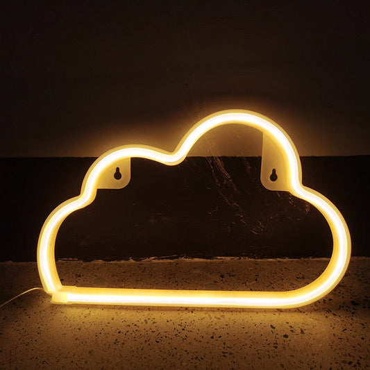 Vivolux | Plastik Wolkenförmige Batterie Wandlampe Weiße LED Nachtbeleuchtung Ideen für Kinder Schlafzimmer