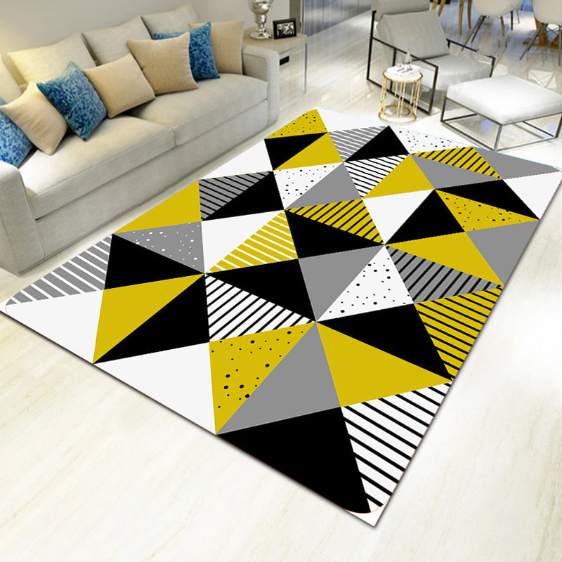 Vivolux | Dikke Multicolor Moderne Vloerkleed Synthetisch Geometrisch Patroon Vloerkleed Machinewasbaar Antislip Vlekbestendig Vloerkleed voor Woonkamer