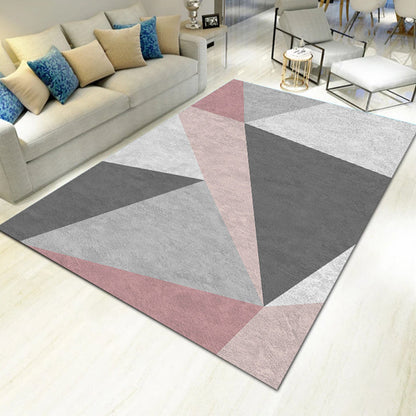 Vivolux | Dikke Multicolor Moderne Vloerkleed Synthetisch Geometrisch Patroon Vloerkleed Machinewasbaar Antislip Vlekbestendig Vloerkleed voor Woonkamer
