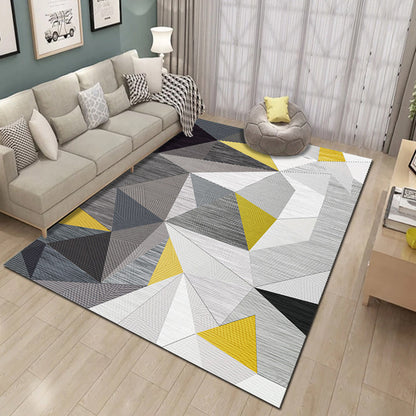 Vivolux | Dikke Multicolor Moderne Vloerkleed Synthetisch Geometrisch Patroon Vloerkleed Machinewasbaar Antislip Vlekbestendig Vloerkleed voor Woonkamer
