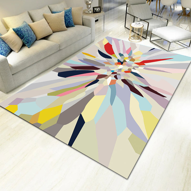 Vivolux | Dikke Multicolor Moderne Vloerkleed Synthetisch Geometrisch Patroon Vloerkleed Machinewasbaar Antislip Vlekbestendig Vloerkleed voor Woonkamer