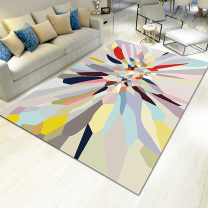 Vivolux | Dikke Multicolor Moderne Vloerkleed Synthetisch Geometrisch Patroon Vloerkleed Machinewasbaar Antislip Vlekbestendig Vloerkleed voor Woonkamer