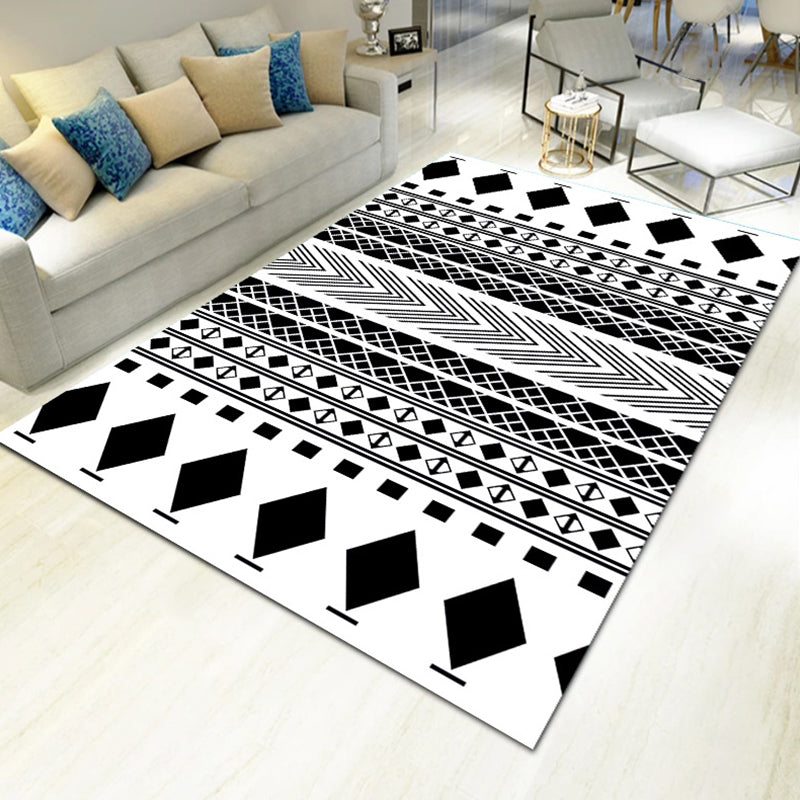 Vivolux | Dikke Multicolor Moderne Vloerkleed Synthetisch Geometrisch Patroon Vloerkleed Machinewasbaar Antislip Vlekbestendig Vloerkleed voor Woonkamer
