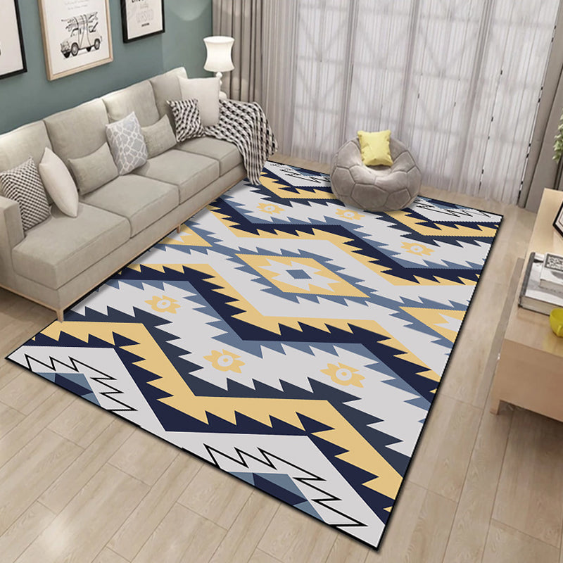 Vivolux | Dikke Multicolor Moderne Vloerkleed Synthetisch Geometrisch Patroon Vloerkleed Machinewasbaar Antislip Vlekbestendig Vloerkleed voor Woonkamer