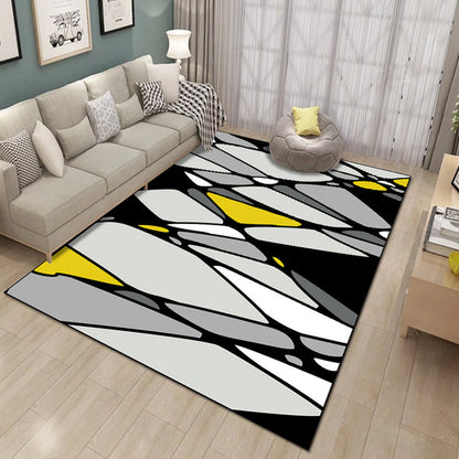 Vivolux | Dikke Multicolor Moderne Vloerkleed Synthetisch Geometrisch Patroon Vloerkleed Machinewasbaar Antislip Vlekbestendig Vloerkleed voor Woonkamer