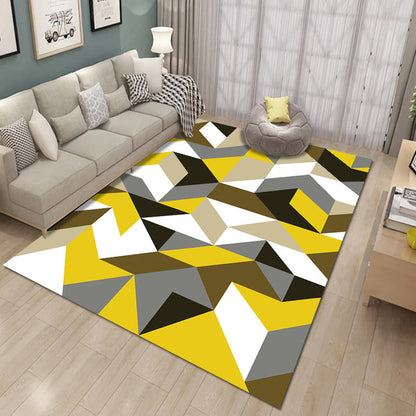 Vivolux | Dikke Multicolor Moderne Vloerkleed Synthetisch Geometrisch Patroon Vloerkleed Machinewasbaar Antislip Vlekbestendig Vloerkleed voor Woonkamer