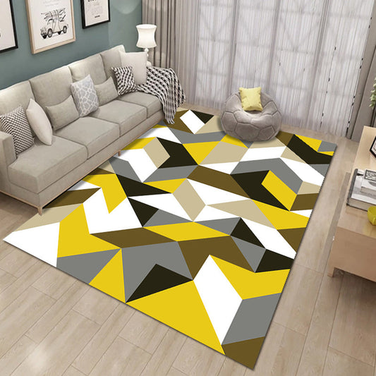 Vivolux | Dikke Multicolor Moderne Vloerkleed Synthetisch Geometrisch Patroon Vloerkleed Machinewasbaar Antislip Vlekbestendig Vloerkleed voor Woonkamer
