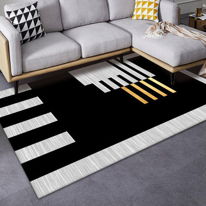 Vivolux | Luxe Mid-Century Teppich Multi Farbige Abstrakte Muster Teppich Maschinenwaschbar rutschfeste Rückseite fleckenbeständiger Teppich für Wohnkultur