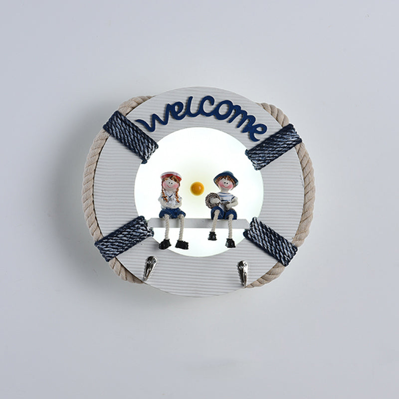 Vivolux | Kreisförmige Kinderzimmer LED Wandmontage Beleuchtung Metallic Moderne Wandleuchte