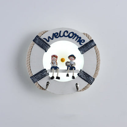 Vivolux | Kreisförmige Kinderzimmer LED Wandmontage Beleuchtung Metallic Moderne Wandleuchte