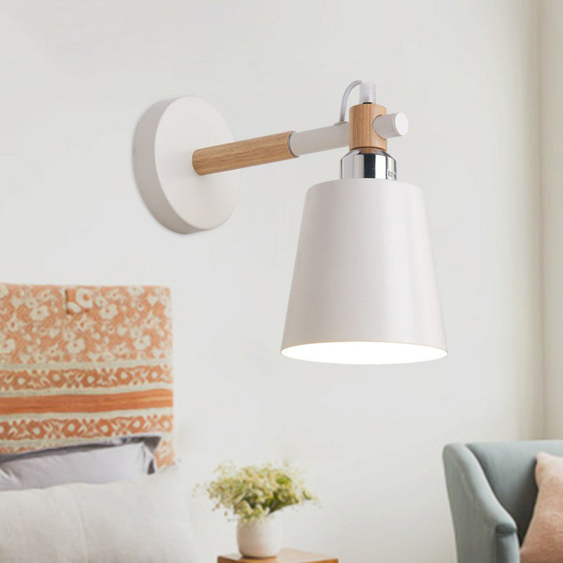 Vivolux | Tapered Shade Metallic Wandlamp Simplistisch 1 Hoofd Wandverlichting Fixture voor Slaapkamer