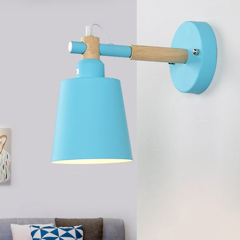 Vivolux | Tapered Shade Metallic Wandlamp Simplistisch 1 Hoofd Wandverlichting Fixture voor Slaapkamer