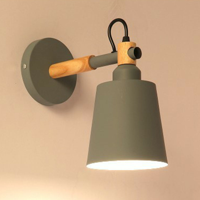 Vivolux | Tapered Shade Metallic Wandlamp Simplistisch 1 Hoofd Wandverlichting Fixture voor Slaapkamer