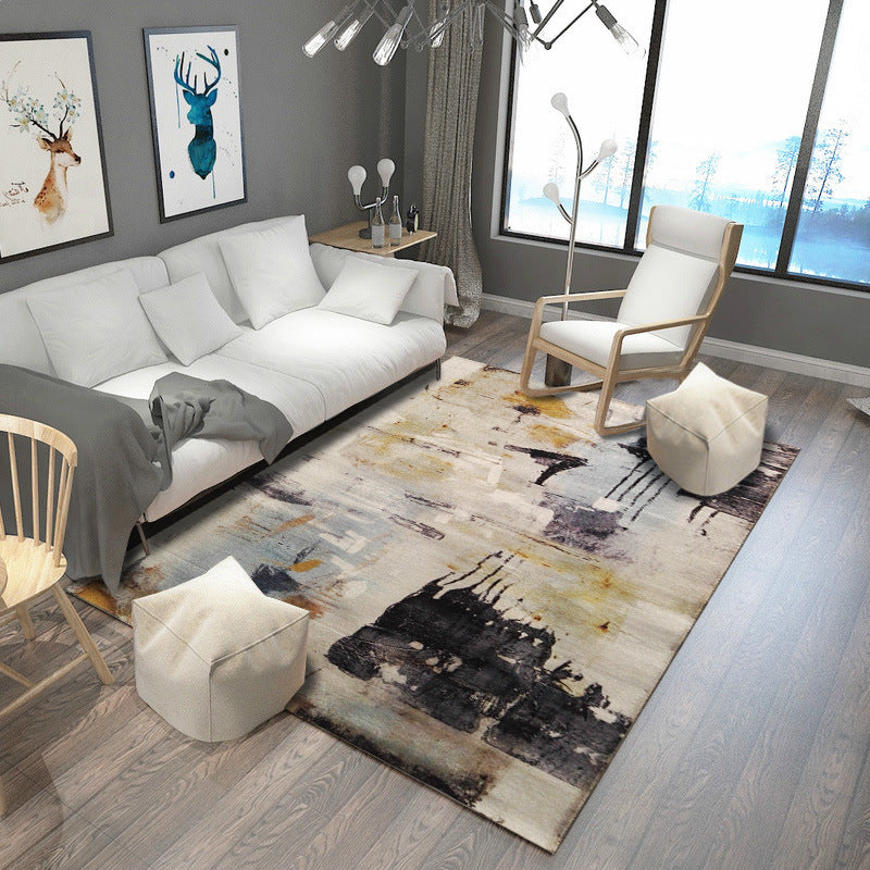 Vivolux | Steampunk Woonkamer Tapijt Meerkleurig Rustieke Oppervlakte Look Tapijt Synthetisch Vlekbestendig Antislip Huisdiervriendelijk Binnen Tapijt