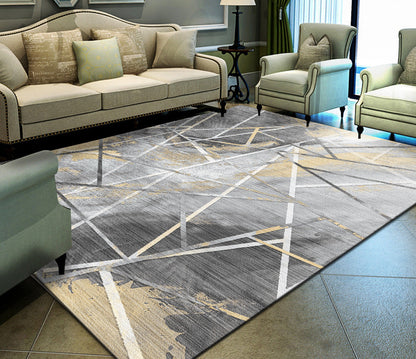 Vivolux | Stijlvol Multi Kleuren Industrieel Tapijt Polyester Geometrisch Tapijt Huisdiervriendelijk Antislip Ondergrond Vlekbestendig Tapijt voor Hu decor