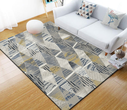 Vivolux | Stijlvol Multi Kleuren Industrieel Tapijt Polyester Geometrisch Tapijt Huisdiervriendelijk Antislip Ondergrond Vlekbestendig Tapijt voor Hu decor