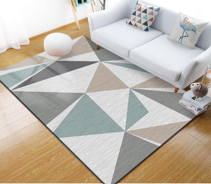 Vivolux | Stijlvol Multi Kleuren Industrieel Tapijt Polyester Geometrisch Tapijt Huisdiervriendelijk Antislip Ondergrond Vlekbestendig Tapijt voor Hu decor