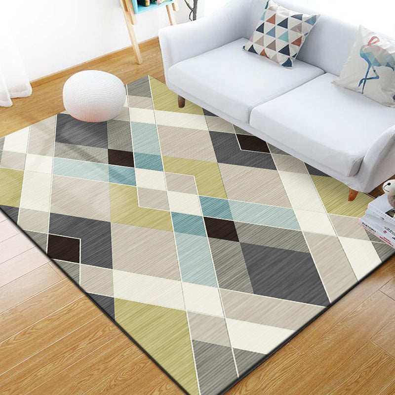 Vivolux | Stijlvol Multi Kleuren Industrieel Tapijt Polyester Geometrisch Tapijt Huisdiervriendelijk Antislip Ondergrond Vlekbestendig Tapijt voor Hu decor