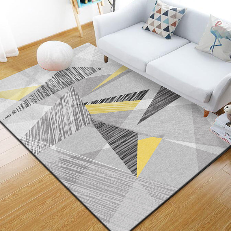 Vivolux | Stijlvol Multi Kleuren Industrieel Tapijt Polyester Geometrisch Tapijt Huisdiervriendelijk Antislip Ondergrond Vlekbestendig Tapijt voor Hu decor
