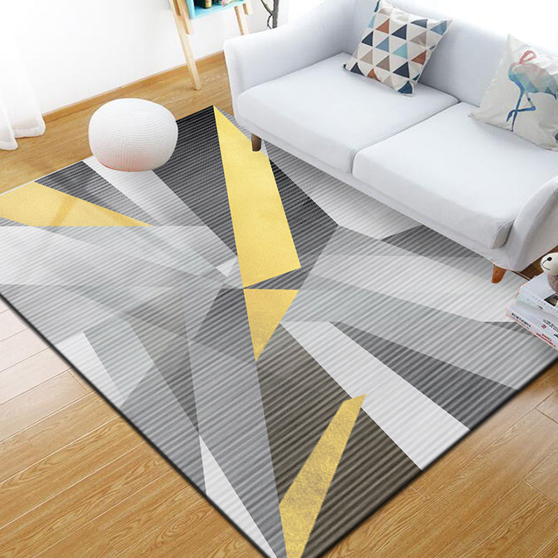 Vivolux | Stijlvol Multi Kleuren Industrieel Tapijt Polyester Geometrisch Tapijt Huisdiervriendelijk Antislip Ondergrond Vlekbestendig Tapijt voor Hu decor