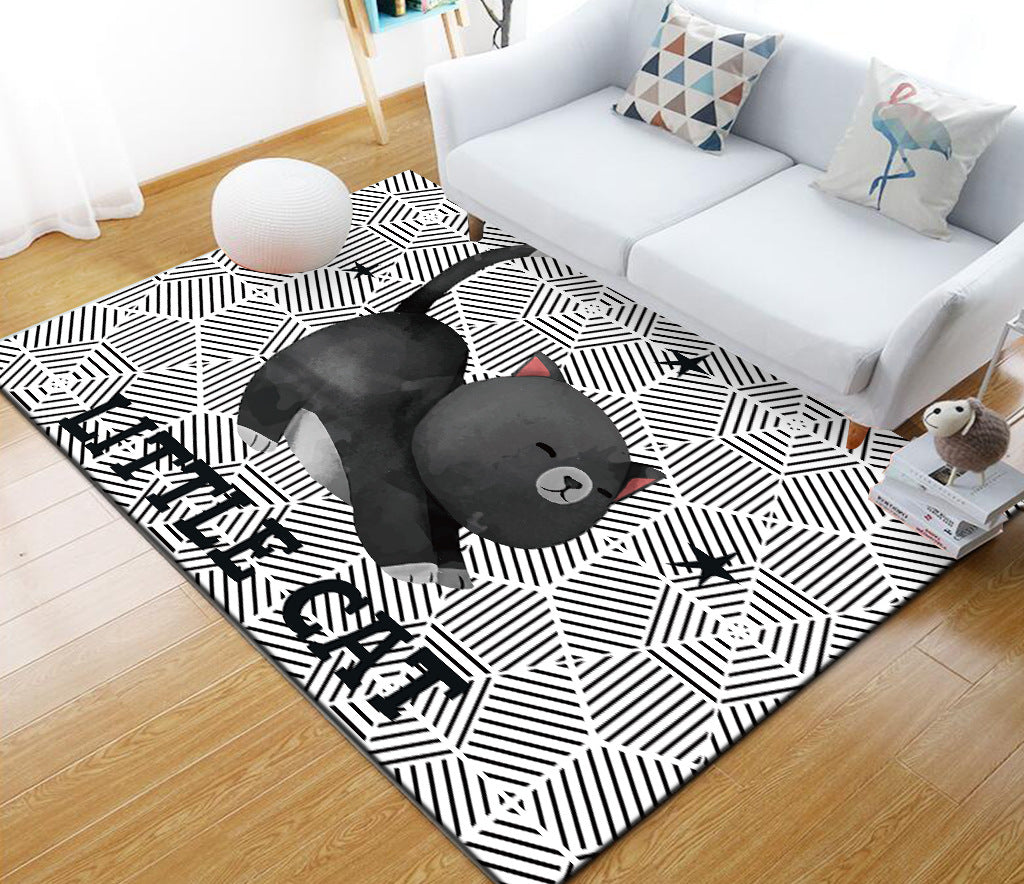 Vivolux | Stijlvol Multi Kleuren Industrieel Tapijt Polyester Geometrisch Tapijt Huisdiervriendelijk Antislip Ondergrond Vlekbestendig Tapijt voor Hu decor