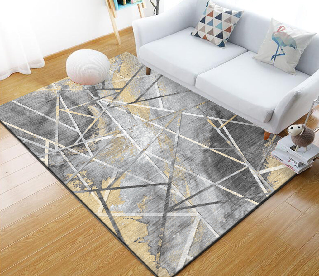 Vivolux | Stijlvol Multi Kleuren Industrieel Tapijt Polyester Geometrisch Tapijt Huisdiervriendelijk Antislip Ondergrond Vlekbestendig Tapijt voor Hu decor