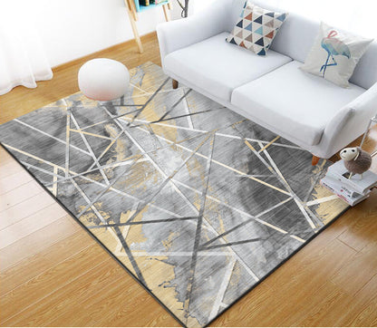 Vivolux | Stijlvol Multi Kleuren Industrieel Tapijt Polyester Geometrisch Tapijt Huisdiervriendelijk Antislip Ondergrond Vlekbestendig Tapijt voor Hu decor
