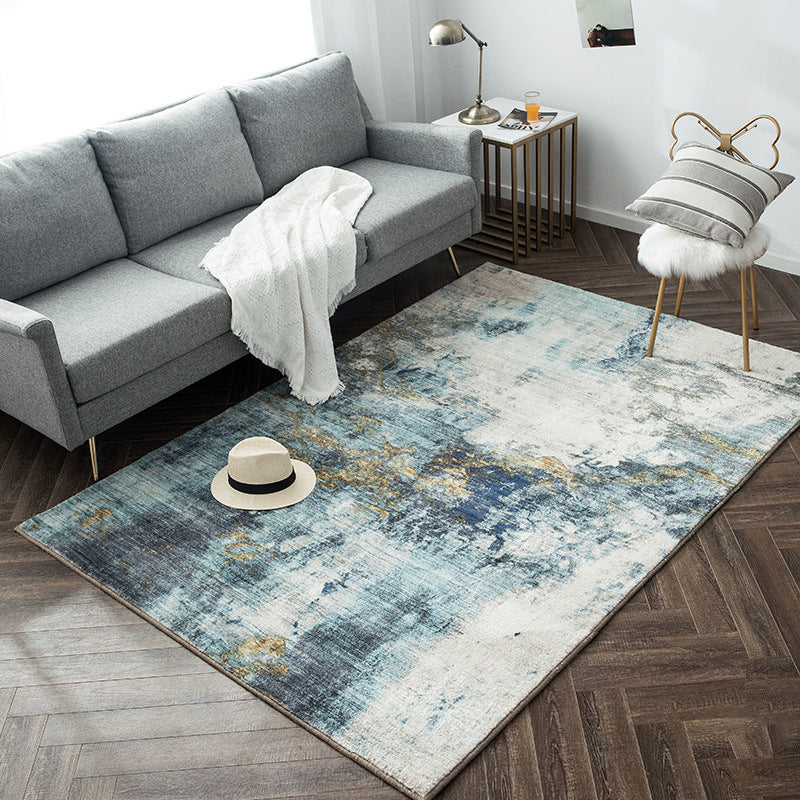 Vivolux | Gestreepte Steampunk Teppich Multi Farben Tie Dye Teppich Fleckenbeständig Rutschfeste Rückseite Maschinenwaschbar Teppich für Dekoration