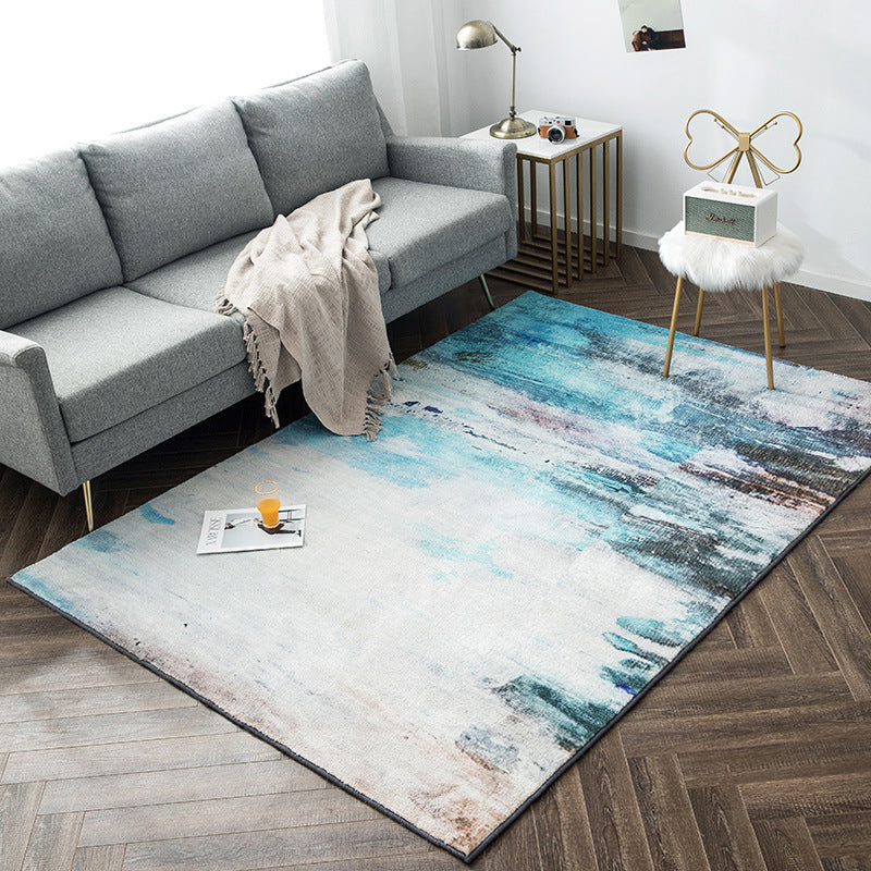 Vivolux | Gestreepte Steampunk Teppich Multi Farben Tie Dye Teppich Fleckenbeständig Rutschfeste Rückseite Maschinenwaschbar Teppich für Dekoration