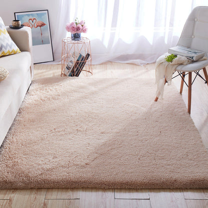 Vivolux | Multifarbener Wohnbereich Teppich Nordic Schlichter Teppich Flauschig Maschinenwaschbar Fleckenresistent Rutschfeste Rückseite Teppich mit Geflochtenem Rand