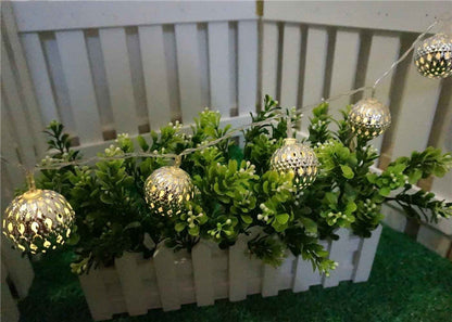 Vivolux | LED Feen Lichterkette Hohles Schmiedeeisen Ball