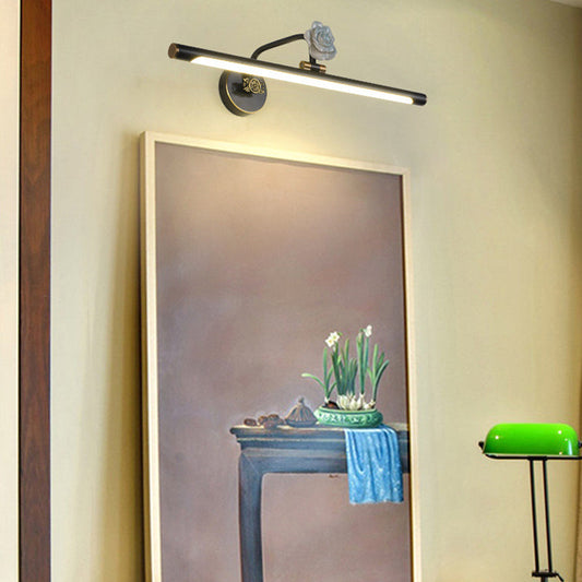 Vivolux | Zwart/Antiek Messing Verlengd Vanity Licht Armatuur Klassiek Metaal LED 14"/18"/23" W Badkamer Wandlamp in Wit/Warm/Natuurlijk Licht