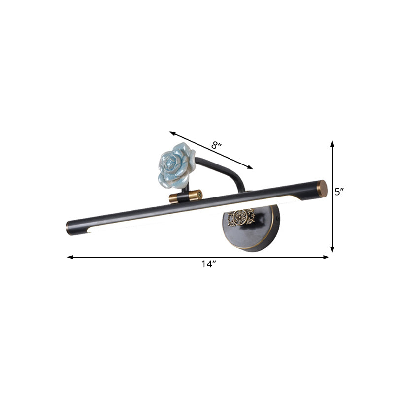 Vivolux | Zwart/Antiek Messing Verlengd Vanity Licht Armatuur Klassiek Metaal LED 14"/18"/23" W Badkamer Wandlamp in Wit/Warm/Natuurlijk Licht