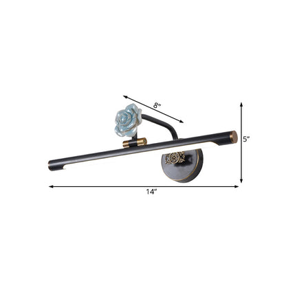 Vivolux | Zwart/Antiek Messing Verlengd Vanity Licht Armatuur Klassiek Metaal LED 14"/18"/23" W Badkamer Wandlamp in Wit/Warm/Natuurlijk Licht