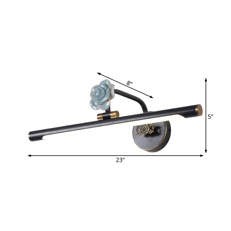 Vivolux | Zwart/Antiek Messing Verlengd Vanity Licht Armatuur Klassiek Metaal LED 14"/18"/23" W Badkamer Wandlamp in Wit/Warm/Natuurlijk Licht