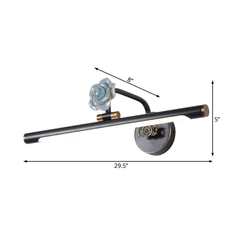 Vivolux | Zwart/Antiek Messing Verlengd Vanity Licht Armatuur Klassiek Metaal LED 14"/18"/23" W Badkamer Wandlamp in Wit/Warm/Natuurlijk Licht