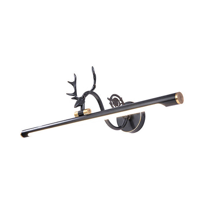 Vivolux | Schwarz/Antikmessing Verlängerte Wandleuchte Klassische Metall 14"/18"/23" W LED Badezimmer Wandleuchte Lampe in natürlichem Licht
