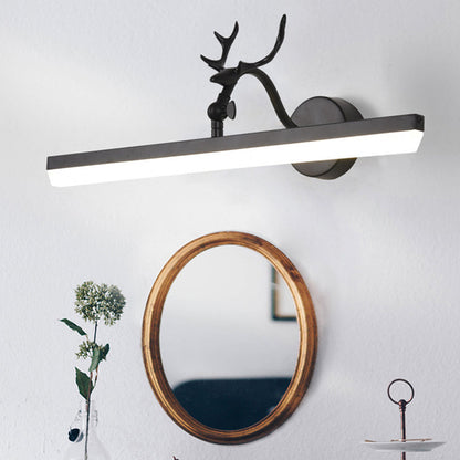 Vivolux | LED Wandlamp met Lineaire Metalen Schaduw Klassieke Badkamer Vanity Verlichting Fixture in Zwart, 16,5"/28"/38" Breed
