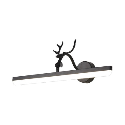 Vivolux | LED Wandlamp met Lineaire Metalen Schaduw Klassieke Badkamer Vanity Verlichting Fixture in Zwart, 16,5"/28"/38" Breed