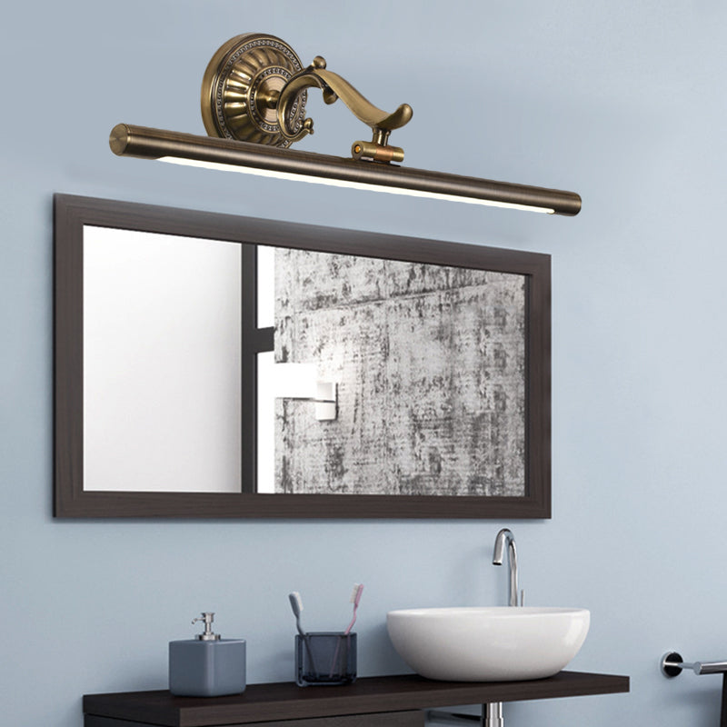 Vivolux | LED Wandleuchte mit elongated Metallshade klassische Badezimmer Vanity Beleuchtungseinrichtung in Bronze/Gold, 16"/21.5"/25.5" Breite