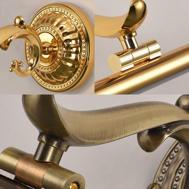 Vivolux | LED Wandleuchte mit elongated Metallshade klassische Badezimmer Vanity Beleuchtungseinrichtung in Bronze/Gold, 16"/21.5"/25.5" Breite