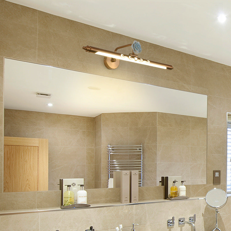 Vivolux | LED Metall Vanity Lampe Klassisches Gold Lineare Badezimmer Wandlampe Licht Einrichtung, 16"/20"/25" Breit