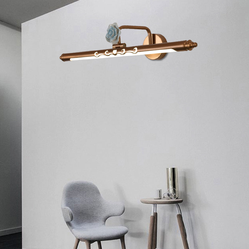 Vivolux | LED Metall Vanity Lampe Klassisches Gold Lineare Badezimmer Wandlampe Licht Einrichtung, 16"/20"/25" Breit