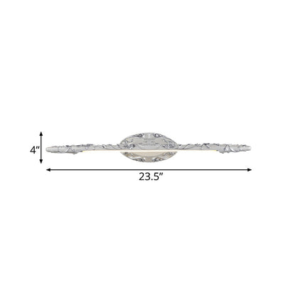 Vivolux | 19.5"/23.5"/26" Breite Silberne Verlängerte Waschtischleuchte Klassische Metall LED Badezimmer Wandlampe, Weiß/Warmes Licht