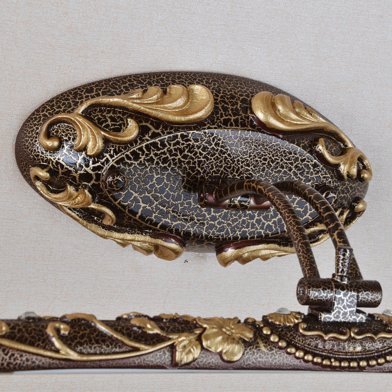 Vivolux | Braune verlängerte Vanity-Light-Armatur klassische Metall-LED-Badezimmer-Wandleuchte Lampe in Weiß/Warmlicht, 19,5"/23,5"/26" breit